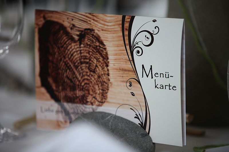 Hochzeit Menükarte